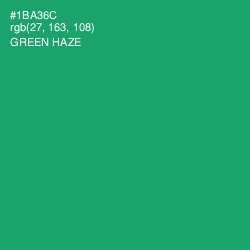 #1BA36C - Green Haze Color Image